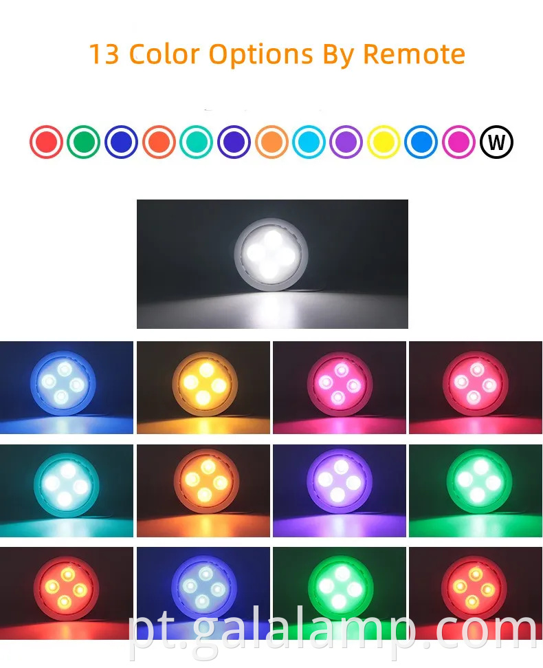 Luz de disco sem fio RGB diminuída para decoração de casa elegante